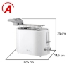 ARDES ARTOAST01 TOSTAPANE ELETTRICO CON 2 PINZE E 7 LIVELLI DI DORATURA 750W COLORE BIANCO