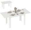 TAVOLO ALLUNGABILE DA PRANZO PER 6-8 PERSONE, 140-180 X 80 CM, BIANCO