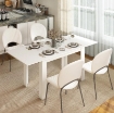 TAVOLO ALLUNGABILE DA PRANZO PER 6-8 PERSONE, 140-180 X 80 CM, BIANCO