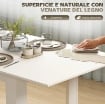 TAVOLO ALLUNGABILE DA PRANZO PER 6-8 PERSONE, 140-180 X 80 CM, BIANCO