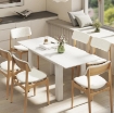 TAVOLO ALLUNGABILE DA PRANZO PER 6-8 PERSONE, 140-180 X 80 CM, BIANCO
