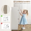 SCARPIERA SLIM CON 2 CASSETTI RIBALTABILI E 3 VANI APERTI, CAPACITÓ 15 SCARPE, 83X24X90.5 CM, BIANCO
