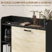 SCARPIERA SLIM CON 2 CASSETTI RIBALTABILI E 3 VANI APERTI, CAPACITÀ 15 SCARPE, 83X24X90.5 CM, NERO