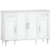 CREDENZA BUFFET ELEGANTE CON 2 CASSETTI E 3 ARMADIETTI CON RIPIANI REGOLABILI, IN LEGNO, 120X38X86 CM, BIANCO