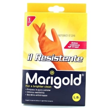 MARIGOLD GUANTI FELPATI IN PURO COTONE E LATTICE IL RESISTENTE TAGLIA L 8 1/2