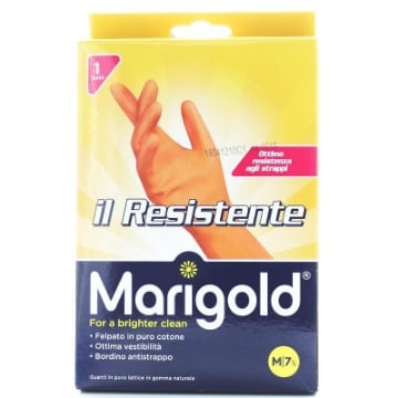 MARIGOLD GUANTI FELPATI IN PURO COTONE E LATTICE IL RESISTENTE TAGLIA M 7 1/2