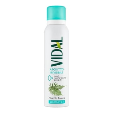 VIDAL DEODORANTE SPRAY ASCIUTTO INVISIBILE 48H - MUSCHIO BIANCO 150ML