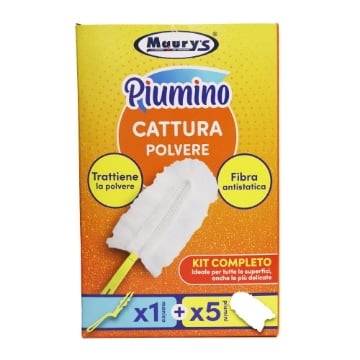 MAURY'S PIUMINI CATTURA POLVERE CON KIT COMPLETO 5PZ+MANICO