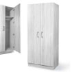 ARMADIO GAIA A 2 ANTE CON RIPIANO 80X50X180 BIANCO