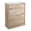 SCARPIERA 2 ANTE IN LEGNO TRUCIOLARE CON MELAMINICO 2 DIVISORI OGNI ANTA ROVERE 63 X 24 X 81 CM