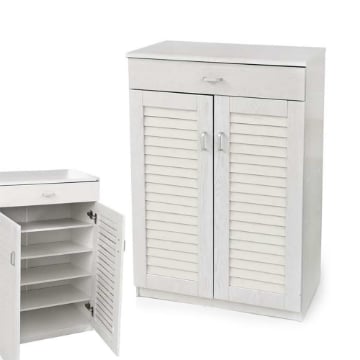 ERMES SCARPIERA CHIUSA CON 5 RIPIANI 68X32X100 CM IN COLORE BIANCO
