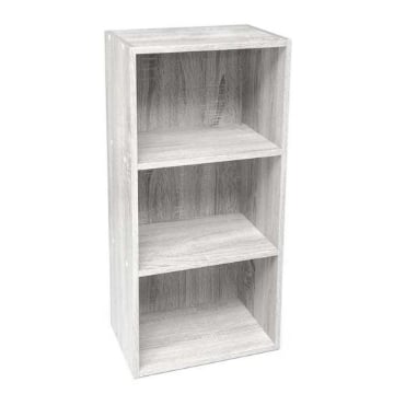 MOBILE 3 RIPIANI IN LEGNO STRUTTURA TRUCIOLARE CON MELAMINICO BIANCO 40 X 24 X 80 CM 