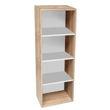 MOBILE 3 RIPIANI IN LEGNO STRUTTURA TRUCIOLARE CON MELAMINICO BICOLOR 40 X 24 X 106 CM 