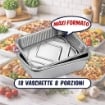 MAURY'S CONTENITORI ALLUMINIO 8 PORZIONI 18PZ PER COTTURA E CONSERVAZIONE ALIMENTI