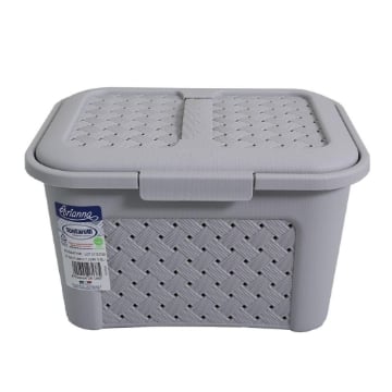 COFANETTO BEAUTY TRAFORATO GRIGIO CON COPERCHIO A SCATTO