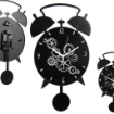 OROLOGIO DA PARETE CON PENDOLO STILE SVEGLIA 35X27 CM MOVIMENTO SILEZIOSO E CONTINUO IN PLASTICA 2 FANTASIE ASSORTITE