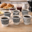 MAURY'S SET DA 6 TAZZINE DA CAFFÈ ETNIC GEOMETRICO ASSORTITO 