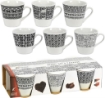 MAURY'S SET DA 6 TAZZINE DA CAFFÈ ETNIC GEOMETRICO ASSORTITO 
