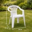 MAURY'S SEDIA KONA IN RESINA CON SCHIENALE BASSO COLORE BIANCO DA ESTERNO E GIARDINO