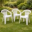 MAURY'S SEDIA KONA IN RESINA CON SCHIENALE BASSO COLORE BIANCO DA ESTERNO E GIARDINO