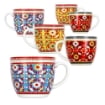 SET 6 TAZZINE DA CAFFE MOTIVO MODERNO 90CC ASSORTITO