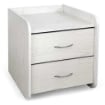 COMODINO DA ARREDO CON 2 CASSETTI 40X40X40CM COLORE BIANCO