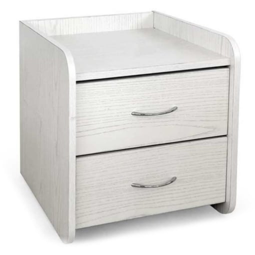 COMODINO DA ARREDO CON 2 CASSETTI 40X40X40CM COLORE BIANCO