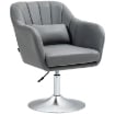 SEDIA PER SCRIVANIA GIREVOLE CON ALTEZZA REGOLABILE CUSCINO LOMBARE, TESSUTO TECNICO, GRIGIO
