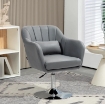 SEDIA PER SCRIVANIA GIREVOLE CON ALTEZZA REGOLABILE CUSCINO LOMBARE, TESSUTO TECNICO, GRIGIO