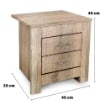 COMODINO DA ARREDO CON 2 CASSETTI 45X35X45CM IN COLORE ROVERE