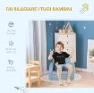POLTRONA PER BAMBINI IN TESSUTO PER CAMERETTA CON IMBOTTITURA, MAX. 65 KG, 49X45X44 CM, BLU