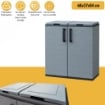 ARMADIO PATTUMIERA BASSO IN PLASTICA 2 SCOMPARTI DIMENSIONI 68X37X H 84 CM 200 LT