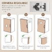 CREDENZA CUCINA ALTA CON 2 ARMADIETTI E UN CASSETTO CENTRALE, RIPIANI REGOLABILI E 4 ANTE TOTALI, BIANCO