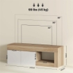 MOBILE PORTA TV 60" CON ARMADIETTO 2 ANTE E RIPIANO APERTO 140X40X48 CM LEGNO NATURALE