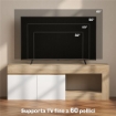 MOBILE PORTA TV 60" CON ARMADIETTO 2 ANTE E RIPIANO APERTO 140X40X48 CM LEGNO NATURALE