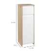 MOBILE BAGNO CON CASSETTO E ARMADIETTO CON RIPIANO REGOLABILE INTERNO, IN MDF, 32.6X30X90 CM