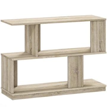 TAVOLINO DA CAFFÞ MODERNO A S CON 3 RIPIANI PER SOGGIORNO E SALOTTO, 90X30X61 CM, LEGNO
