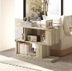 TAVOLINO DA CAFFÞ MODERNO A S CON 3 RIPIANI PER SOGGIORNO E SALOTTO, 90X30X61 CM, LEGNO