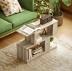 TAVOLINO DA CAFFÞ MODERNO A S CON 3 RIPIANI PER SOGGIORNO E SALOTTO, 90X30X61 CM, LEGNO