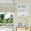 ARMADIETTO MEDICINALI A 3 RIPIANI CON SERRATURA E 2 CHIAVI, IN ACCIAIO, 40X15X53.5 CM, BIANCO
