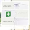 ARMADIETTO MEDICINALI A 3 RIPIANI CON SERRATURA E 2 CHIAVI, IN ACCIAIO, 40X15X53.5 CM, BIANCO