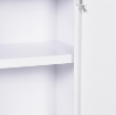 ARMADIETTO MEDICINALI A 3 RIPIANI CON SERRATURA E 2 CHIAVI, IN ACCIAIO, 40X15X53.5 CM, BIANCO