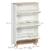 SCARPIERA SALVASPAZIO CON 3 CASSETTI E 2 RIPIANI INTERNI 70X23.5X122 CM BIANCO