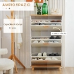 SCARPIERA SALVASPAZIO CON 3 CASSETTI E 2 RIPIANI INTERNI 70X23.5X122 CM BIANCO