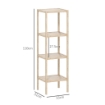 MOBILE BAGNO MODERNO A 4 LIVELLI ANTIRIBALTAMENTO IN BAMBÙ 33X31X110 CM COLOR LEGNO