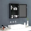 MOBILETTO BAGNO PENSILE CON SPECCHIO E ANTA A CHIUSURA MAGNETICA, 41X14X60 CM, NERO