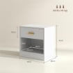 SET 2 COMODINI MODERNI IN LEGNO CON CASSETTO E RIPIANO APERTO 39X28X41 CM BIANCO