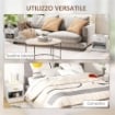 SET 2 COMODINI MODERNI IN LEGNO CON CASSETTO E RIPIANO APERTO 39X28X41 CM BIANCO