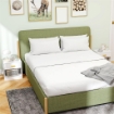 SET 2 COMODINI MODERNI IN LEGNO CON CASSETTO E RIPIANO APERTO 39X28X41 CM BIANCO