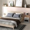 SET 2 COMODINI MODERNI IN LEGNO CON CASSETTO E RIPIANO APERTO 39X28X41 CM BIANCO